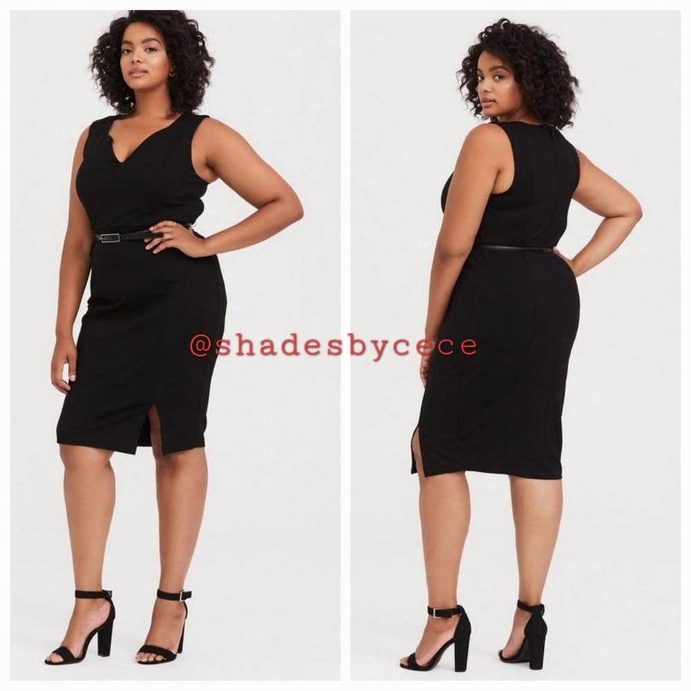 Torrid Black Premium Ponte Sheath Dress Womens Size 14